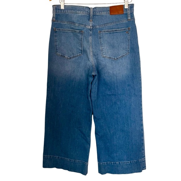 Madewell•Wide Leg Cropped Delancey Wash Denim Jeans - Picture 5 of 9